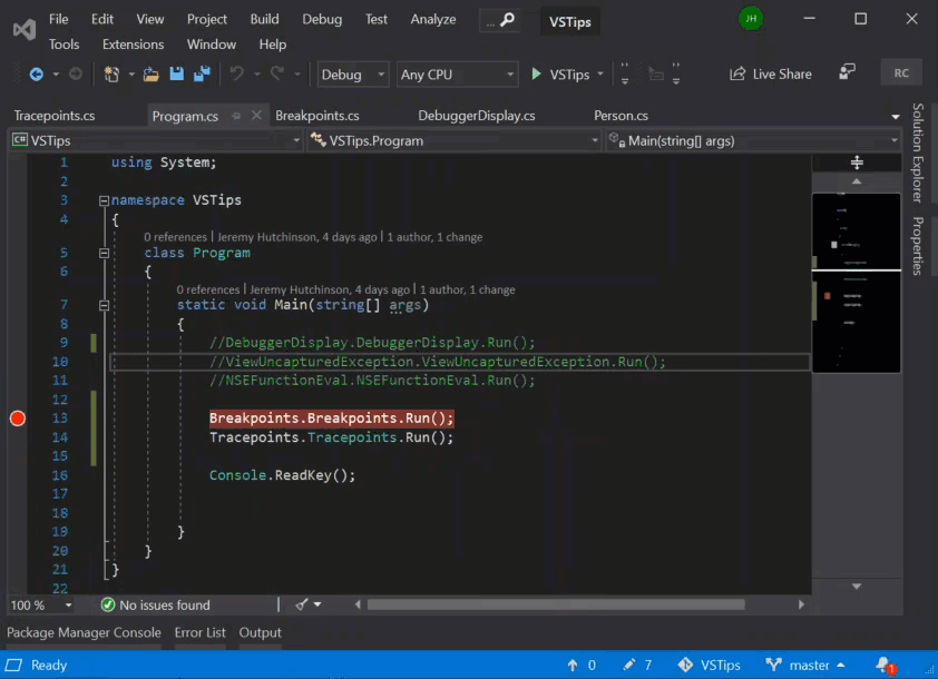 Hutch Codes — Visual Studio Tips - Window Management